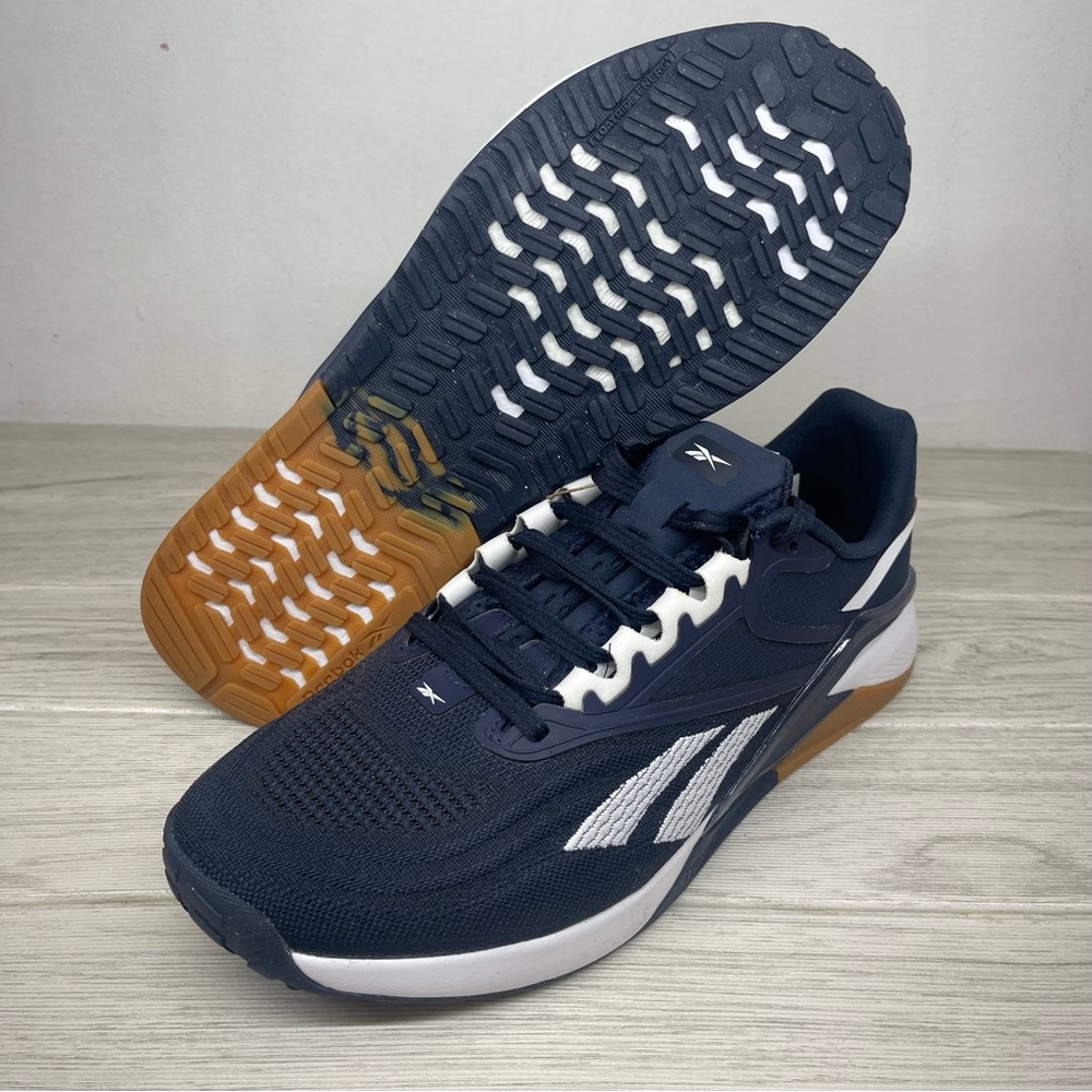 Reebok Nano X2 Cross Training Men Shoes Navy/White/Gum GX9911 Size 10.5